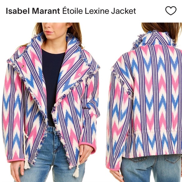 Isabel Marant Jackets & Blazers - Isabel Marant Étoile Lexine Vibrant Pink and Blue Teddy Jacket